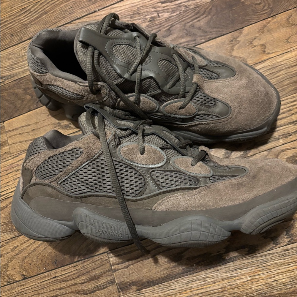 Yeezy Gray and Brown Sneakers